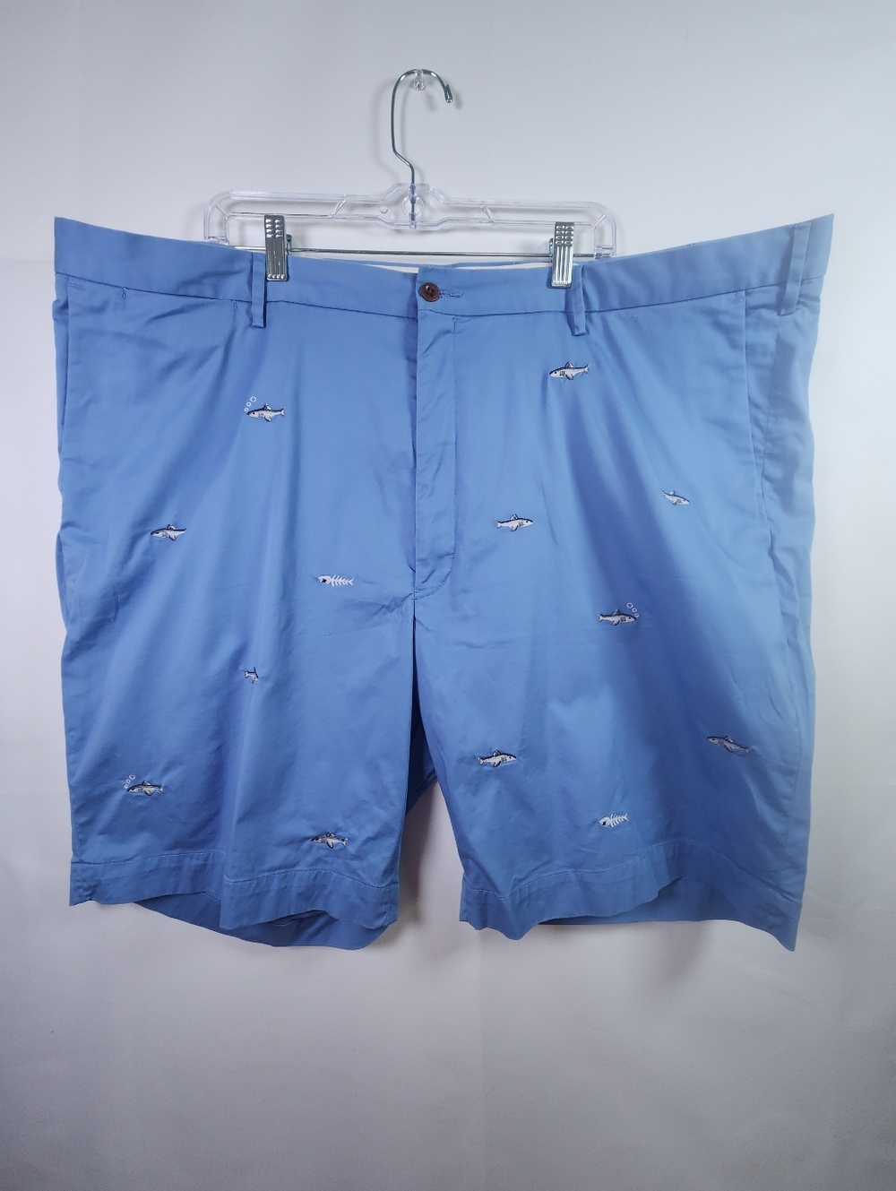 Polo Ralph Lauren Mens Chino Shorts Shark Bones 48 Blue Casual Golf Resortwear